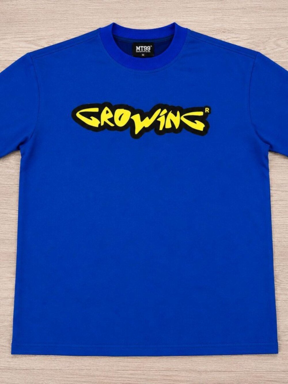 MT99 Growing In The World Blue Velvet Style T-Shirt